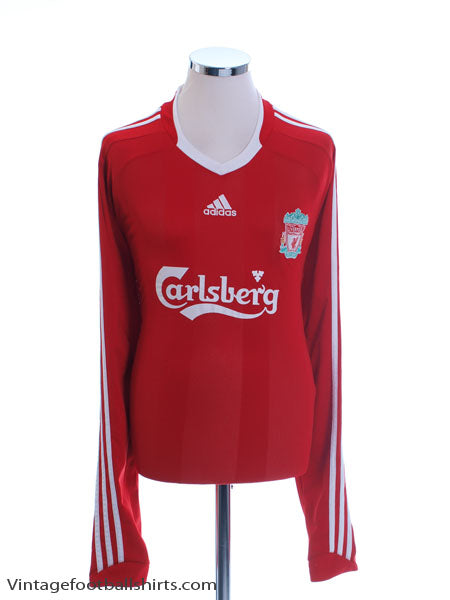 2008-10 Liverpool Home Shirt L/S XXL Football Shirt