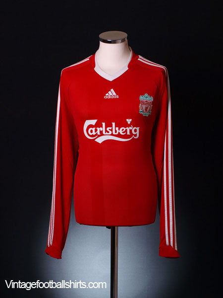 2008-10 Liverpool Home Shirt L/S XL Football Shirt