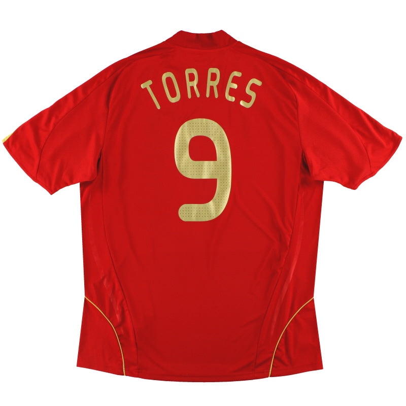 2008-10 Spain adidas Home Shirt Torres #9 S Football Shirt