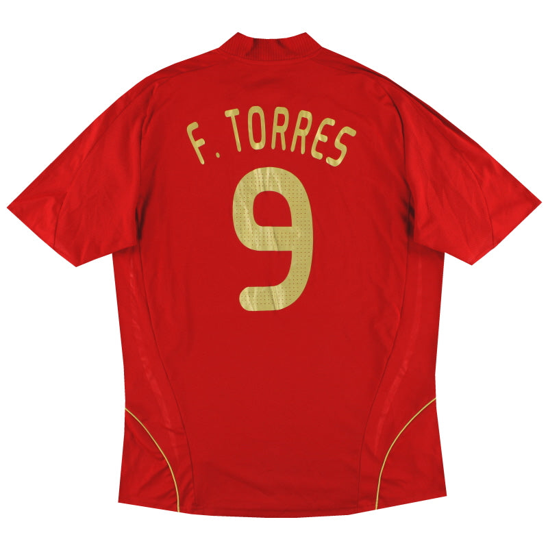2008-10 Spain adidas Home Shirt F.Torres #9 XL Football Shirt