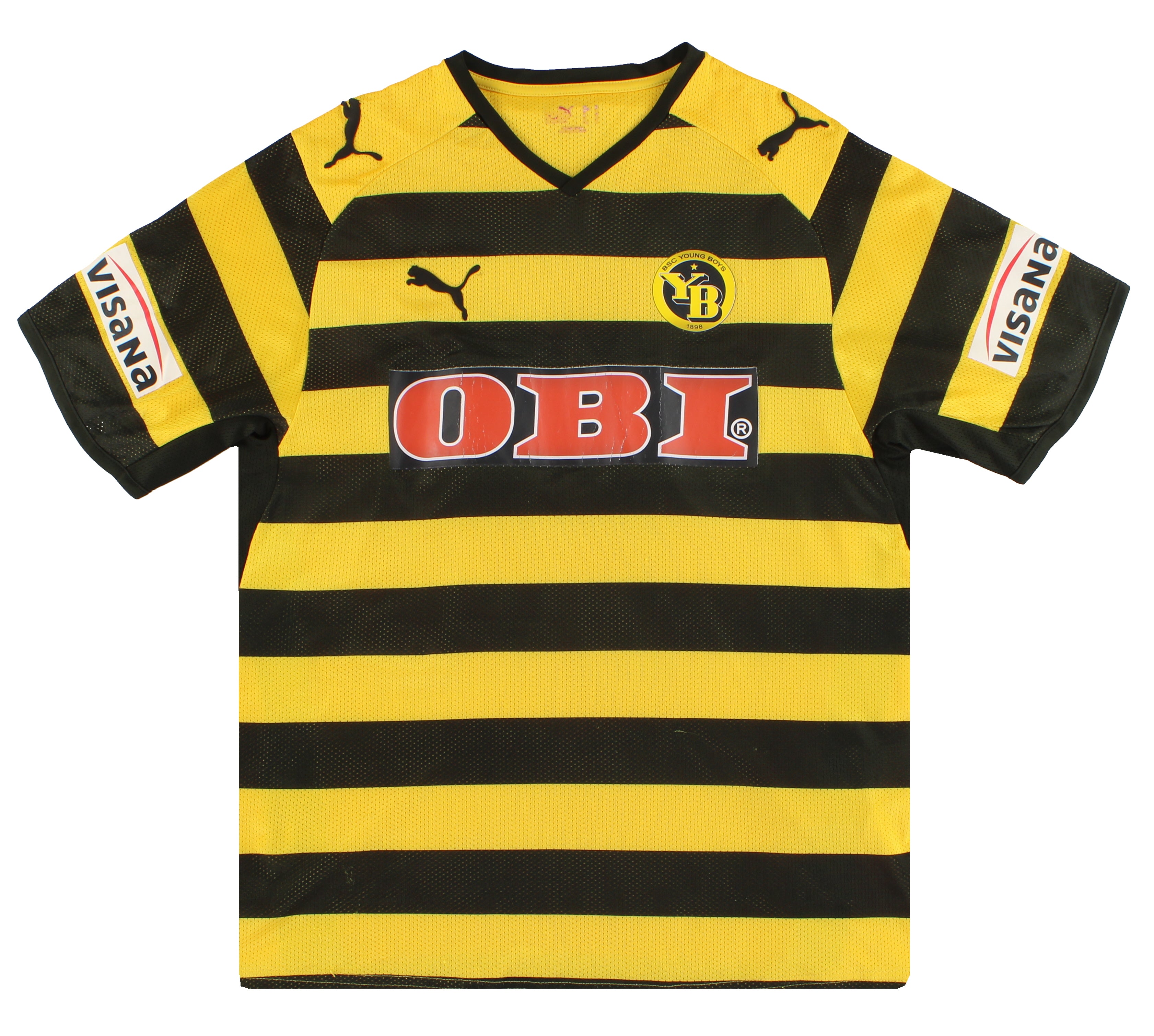 2008-10 Young Boys Puma Player Issue Home Shirt Kopfli #14 M