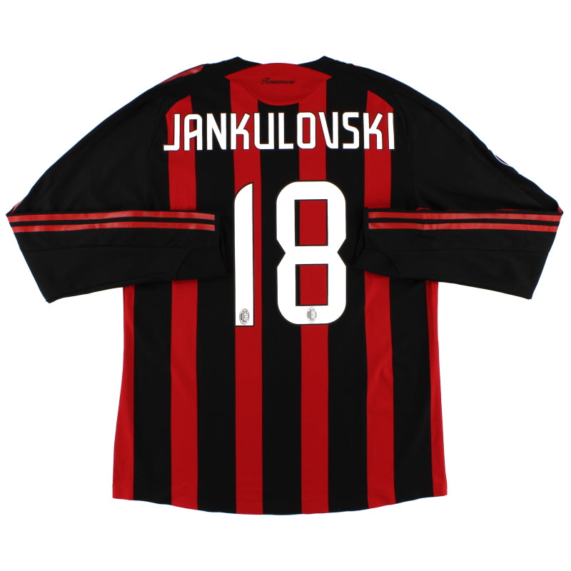 2008 AC Milan Match Issue Shirt Jankulovski #18 L/S (vs. FC Zurich) Football Shirt