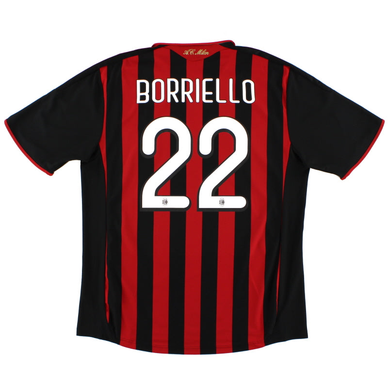 2009-10 AC Milan Home Shirt Borriello #22 XL Football Shirt