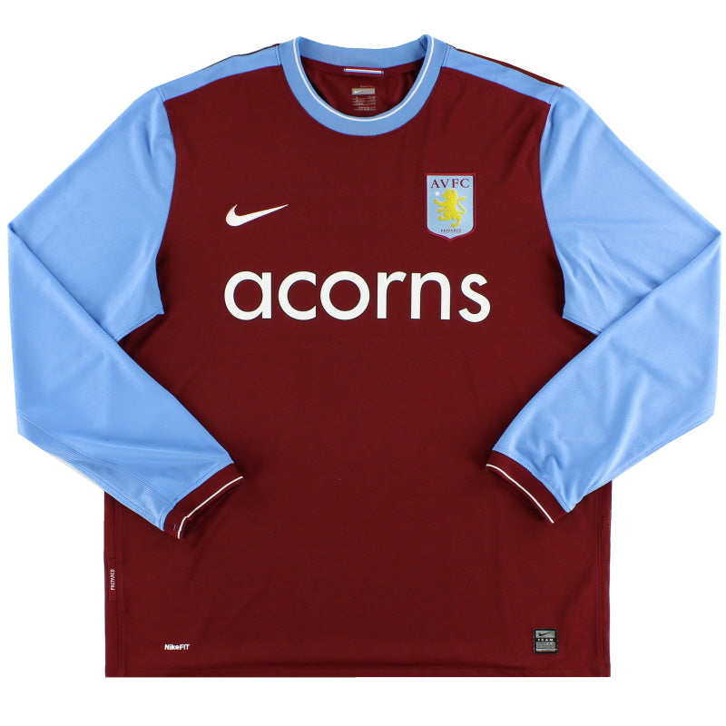 2009-10 Aston Villa Home Shirt L/S *Mint* XL Football Shirt