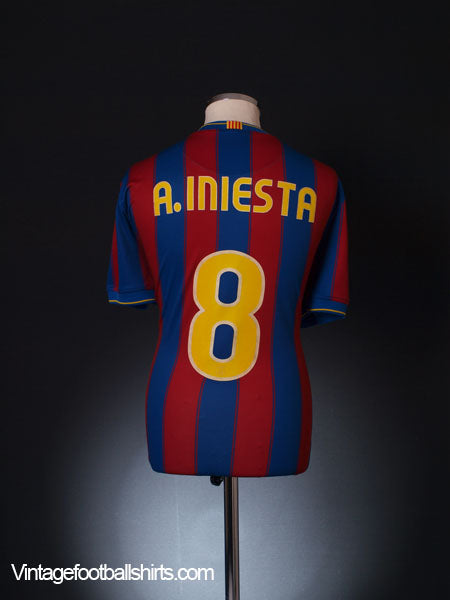2009-10 Barcelona Home Shirt A.Iniesta #8 XL Football Shirt