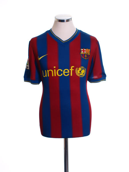 2009-10 Barcelona Home Shirt L.Boys Football Shirt