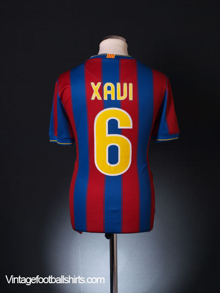 2009-10 Barcelona Home Shirt Xavi #6 M Football Shirt