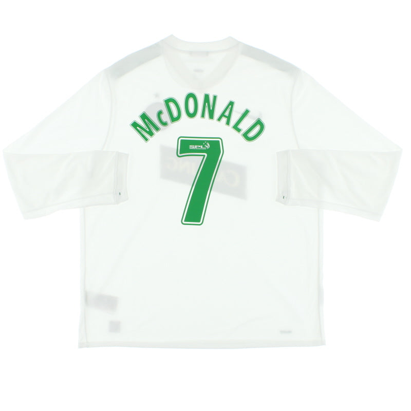 2009-10 Celtic European Shirt McDonald #7 L/S *Mint* XL Football Shirt