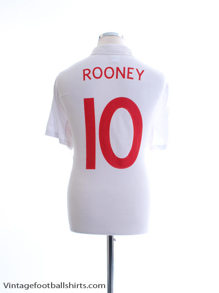 2009-10 England Home Shirt Rooney #10 L Football Shirt