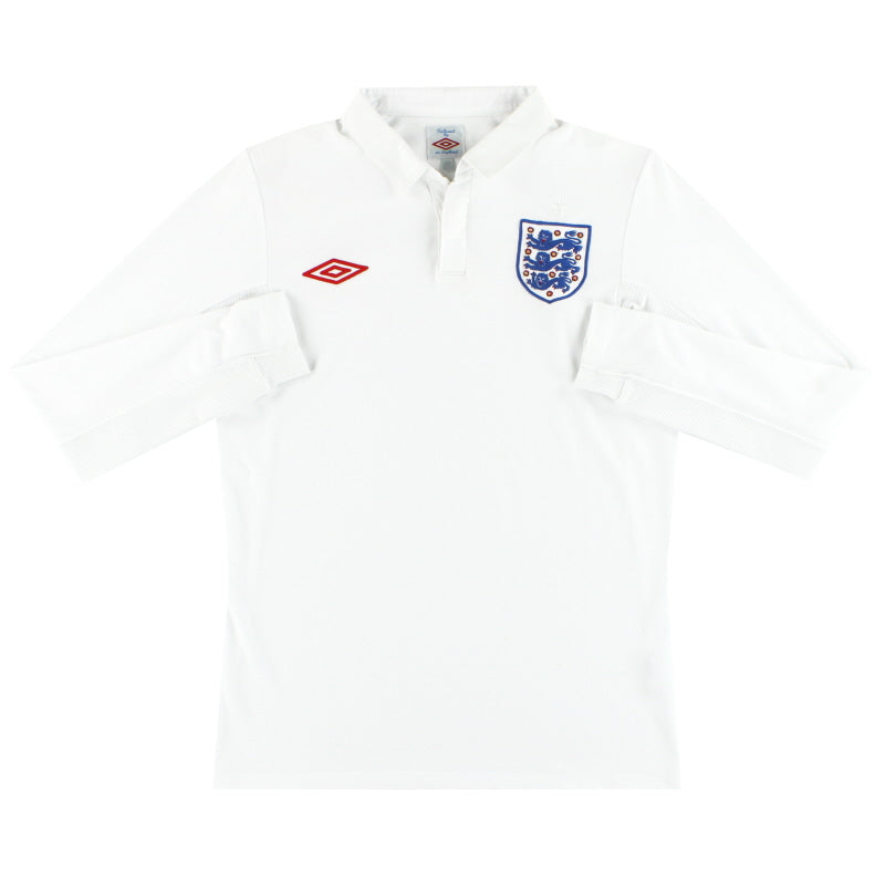 2009-10 England Umbro Home Shirt L/S L Football Shirt