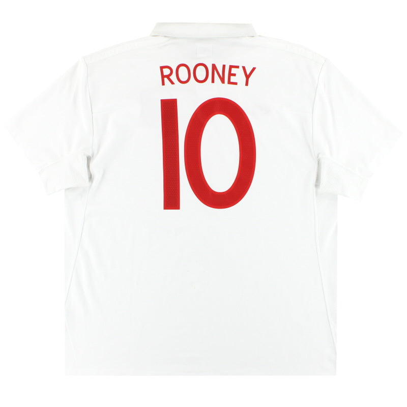 2009-10 England Umbro Home Shirt Rooney #10 XL Football Shirt