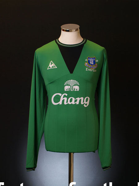 2009-10 Everton Goalkeeper Home Shirt L/S L Football Shirt