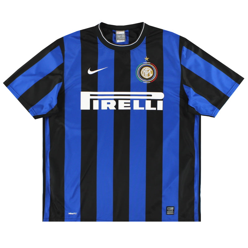 2009-10 Inter Milan Nike Basic Home Shirt L Football Shirt