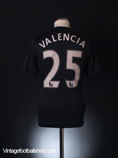 2009-10 Manchester United Away Shirt Valencia #25 S Football Shirt