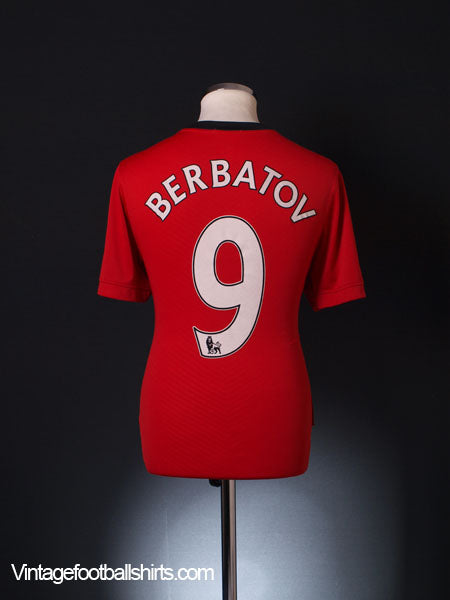 2009-10 Manchester United Home Shirt Berbatov #9 M Football Shirt