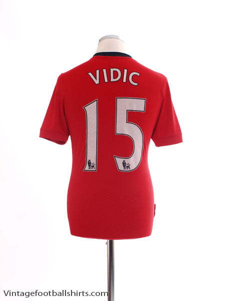 2009-10 Manchester United Home Shirt Vidic #15 S Football Shirt