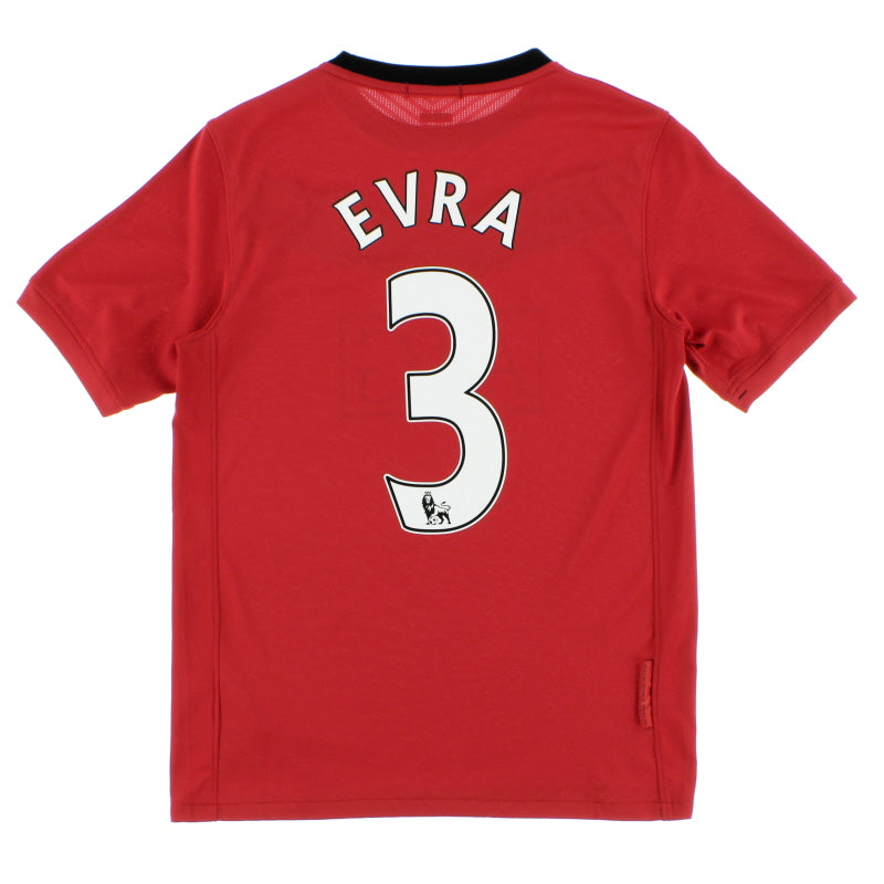 2009-10 Manchester United Nike Home Shirt Evra #3 *Mint* L.Boys Football Shirt
