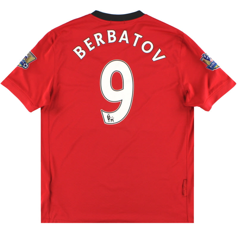 2009-10 Manchester United Nike Home Shirt Berbatov #9 L Football Shirt