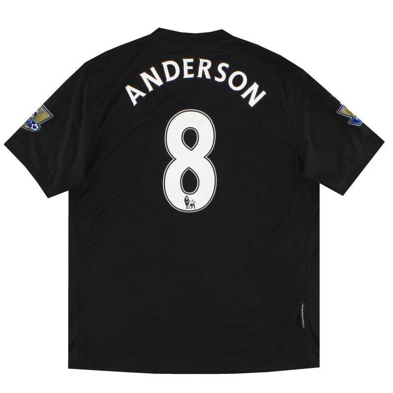 2009-10 Manchester United Nike Away Shirt Anderson #8 L Football Shirt