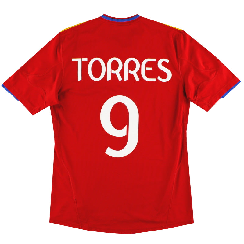 2009-10 Spain adidas Home Shirt Torres #9 L Football Shirt