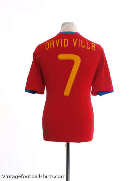 2009-10 Spain Home Shirt David Villa #7 L Football Shirt