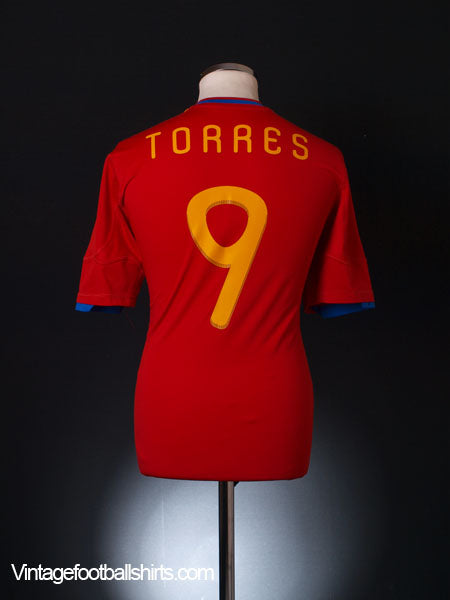 2009-10 Spain Home Shirt Torres #9 XL Football Shirt