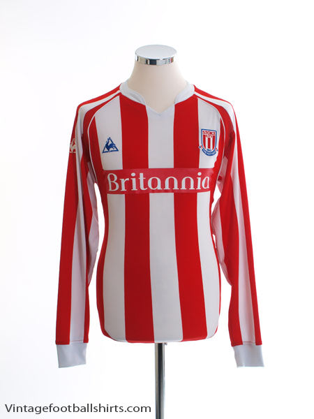 2009-10 Stoke City Home Shirt L/S M Football Shirt