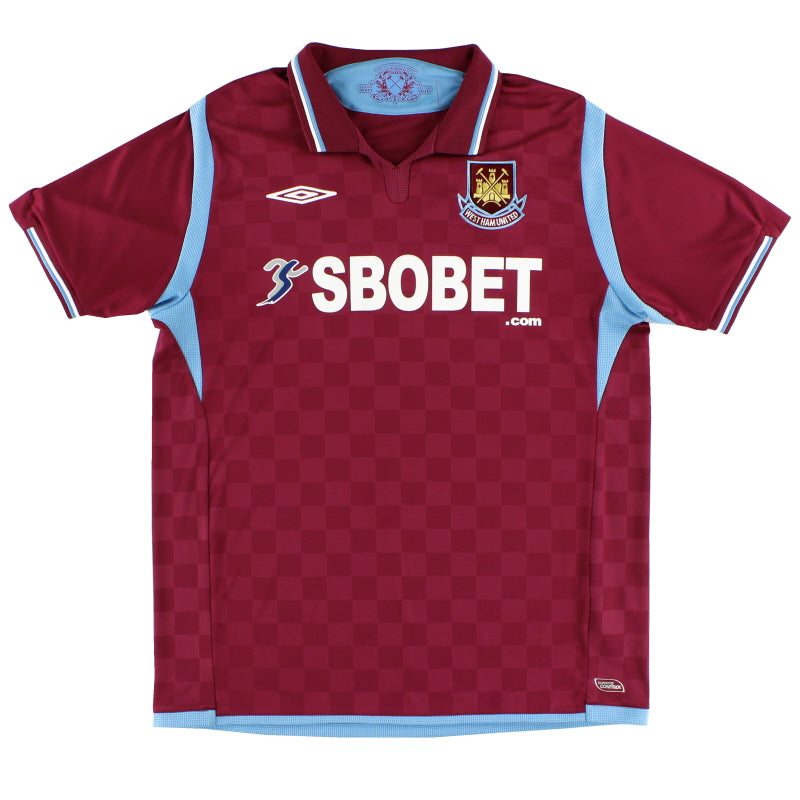 2009-10 West Ham Umbro Home Shirt *As New* L Football Shirt