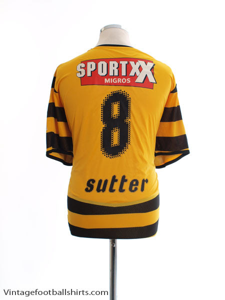 2009-10 Young Boys Match Issue Home Shirt Sutter #8 XL Football Shirt