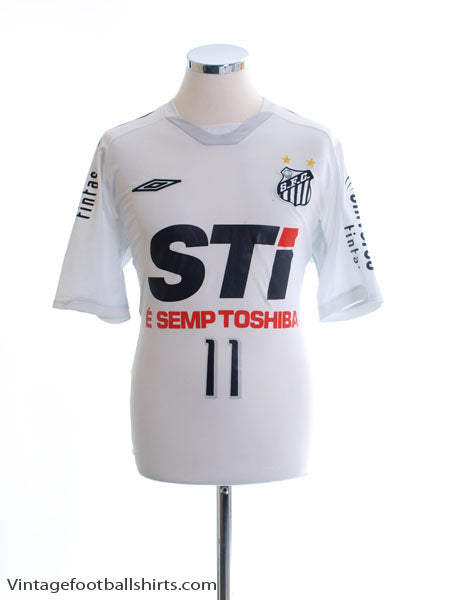 2009 Santos Home Shirt #11 L Football Shirt