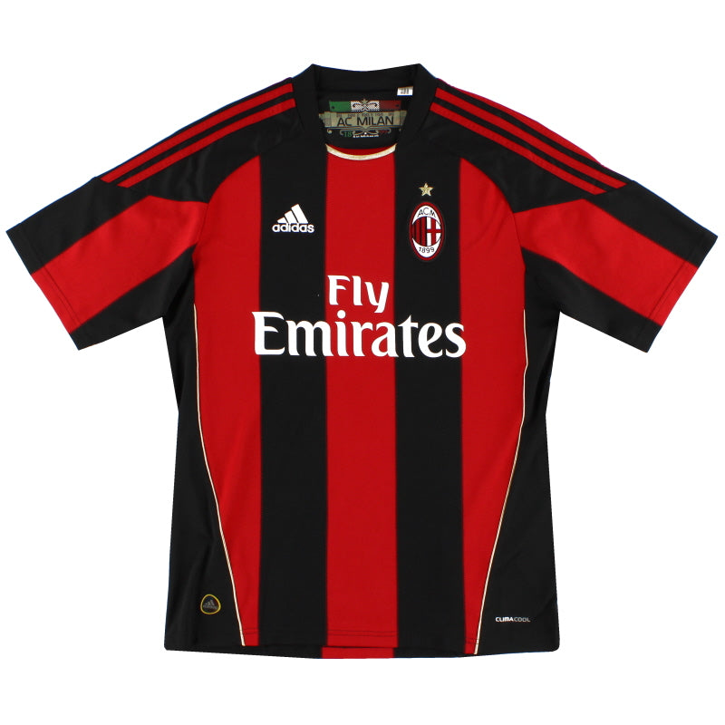 2010-11 AC Milan adidas Home Shirt S Football Shirt