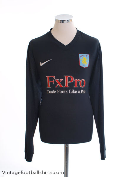 2010-11 Aston Villa Away Shirt L/S L Football Shirt