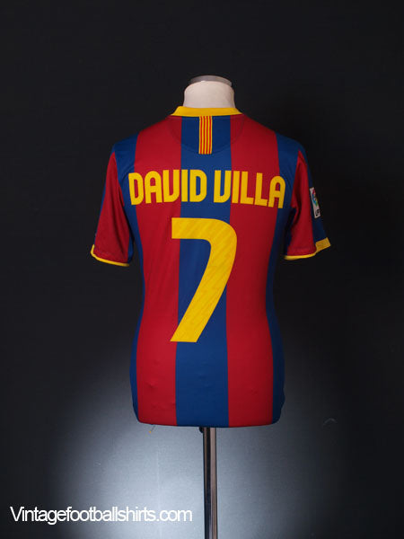 2010-11 Barcelona Home Shirt David Villa #7 S Football Shirt