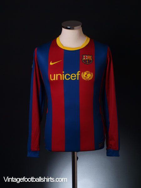 2010-11 Barcelona Home Shirt L/S XL.Boys Football Shirt