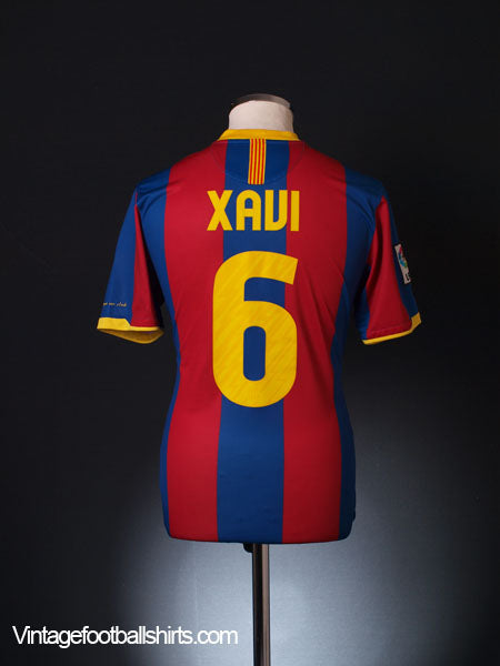 2010-11 Barcelona Home Shirt Xavi #6 *Mint* M Football Shirt