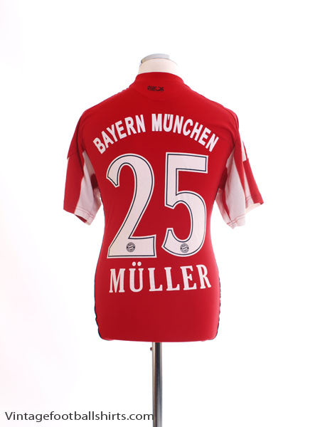2010-11 Bayern Munich Home Shirt Muller #25 M Football Shirt