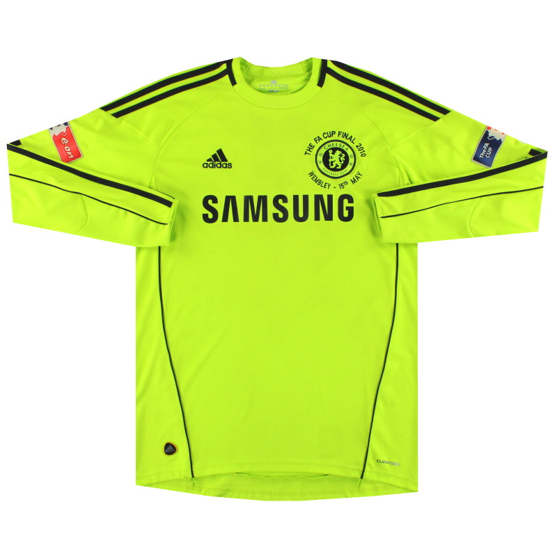 2010-11 Chelsea adidas 'F.A Cup Final' Goalkeeper Shirt Cech #1 *Mint* L/S M Football Shirt