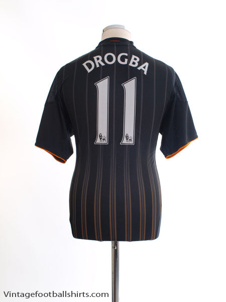 2010-11 Chelsea Away Shirt Drogba #11 *Mint* M Football Shirt