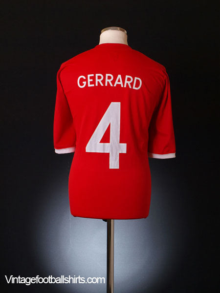2010-11 England Away Shirt Gerrard #4 M Football Shirt