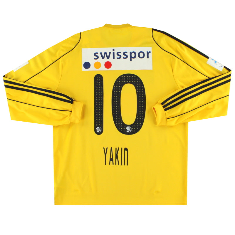 2010-11 FC Luzern adidas Match Issue Away Shirt Yakin #10 L/S L Football Shirt