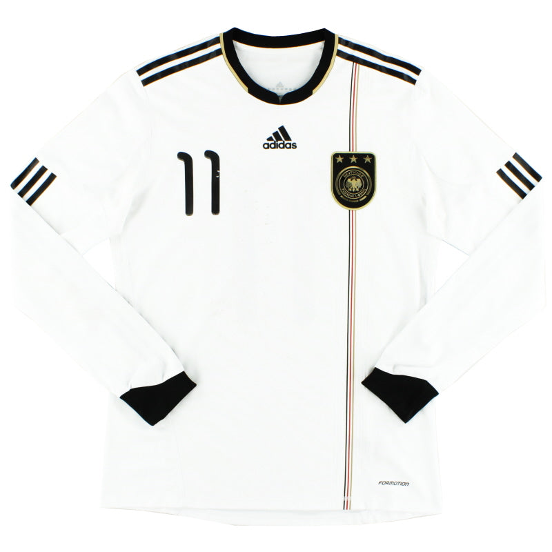 2010-11 Germany adidas Player Issue 'Formotion' Home Shirt #11 L/S L Football Shirt