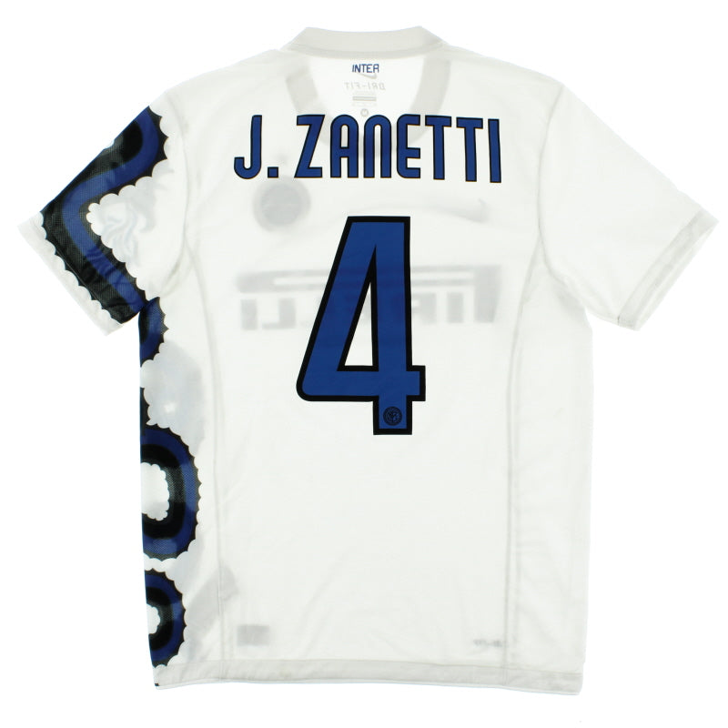 2010-11 Inter Milan Away Shirt J.Zanetti #4 M Football Shirt