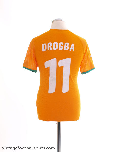 2010-11 Ivory Coast Home Shirt Drogba #11 S Football Shirt