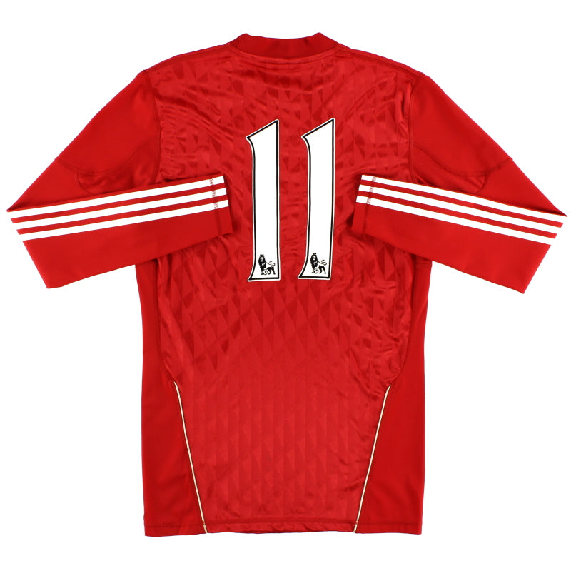 2010-11 Liverpool adidas Match Worn Home Shirt L/S #11 (Ngoo) Football Shirt