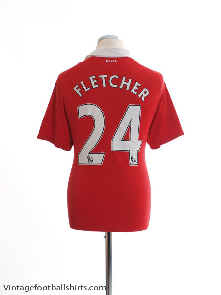 2010-11 Manchester United Home Shirt Fletcher #24 M Football Shirt