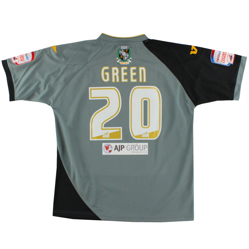 2010-11 Port Vale Vandanel Player Issue Away Shirt Green #20 XL Football Shirt