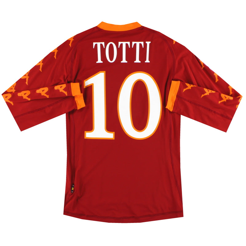 2010-11 Roma Kappa Player Issue Home Shirt Totti #10 L/S *w/tags* M Football Shirt