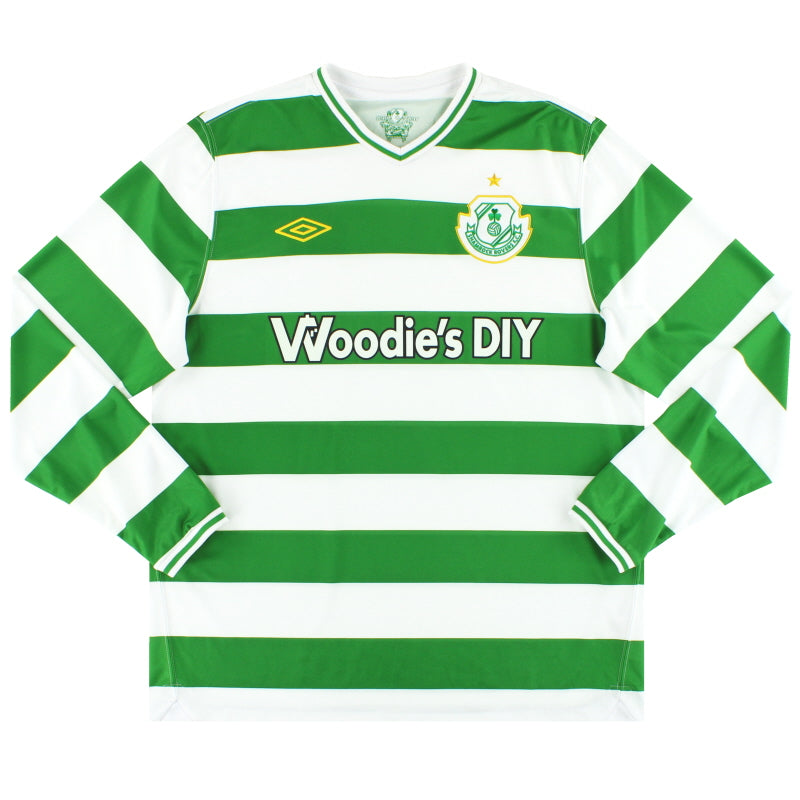 2010-11 Shamrock Rovers Umbro Home Shirt L/S L Football Shirt
