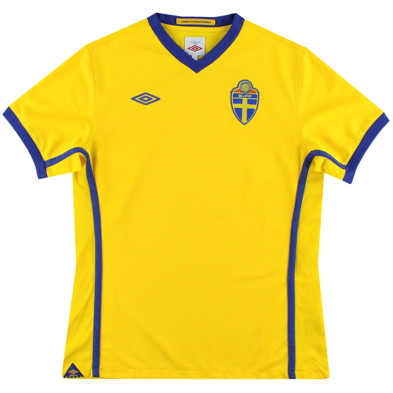 2010-11 Sweden Umbro Home Shirt *Mint* Womans 12 Football Shirt