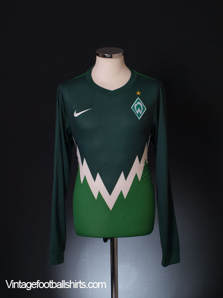 2010-11 Werder Bremen Player Issue Home Shirt L/S M Football Shirt